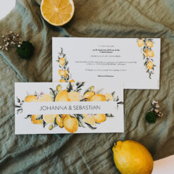 Hochzeitseinladung „Sunny Lemon – Handillustrierte Hochzeitspapeterie“